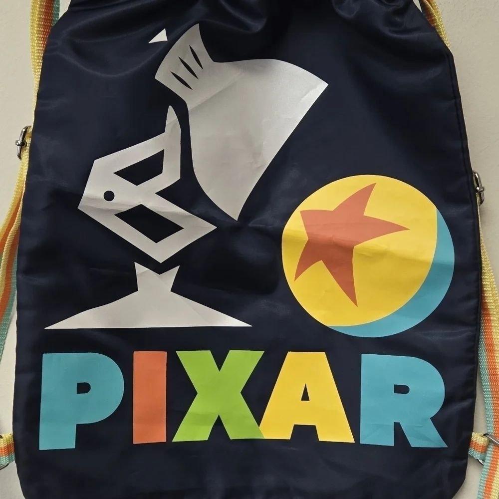 Disney Parks Pixar Lamp and Ball Drawstring Backpack